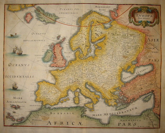 Merian Matthà¤us (1593-1650) Europa Nova Delineatio 1649 Francoforte 